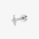 Piercing estrella blanca