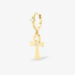 Pendiente de aro con símbolo Ankh