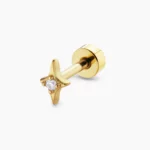 Piercing estrella blanca